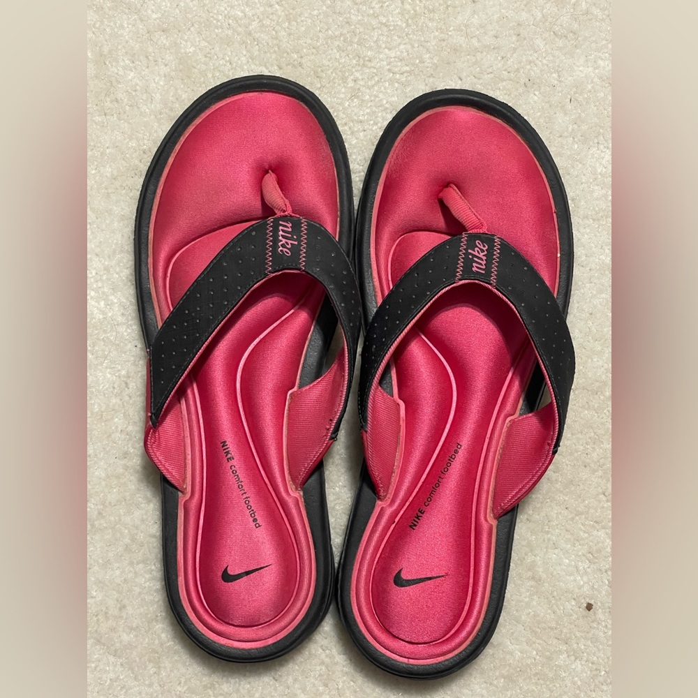 Nike Thong Slide Sandals Pink/Black Size 10